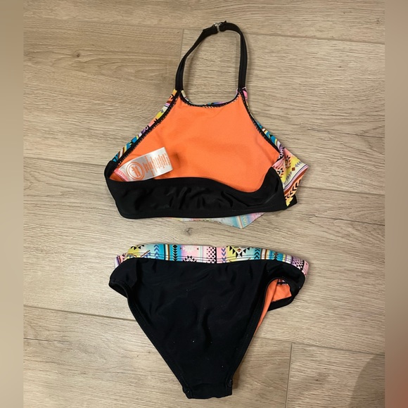 Colorful Girls Two Piece Bikini Swimsuit - Picture 2 of 3